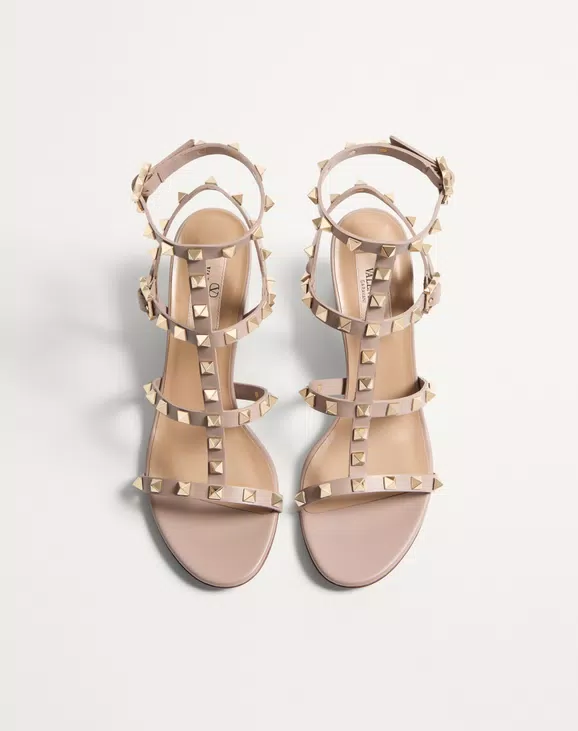 Valentino Rockstud Calfskin Ankle Strap Sandal 60 Mm - Image 5
